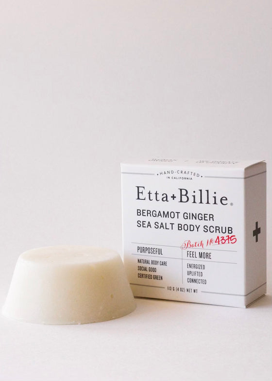 Etta + Billie | Bergamot Ginger Sea Salt Body Scrub Bar
