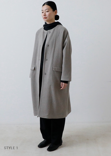 ジャケット・アウター evam eva Press wool long coat Evam Eva | Renew-Wool Long Coat - The Phoenix