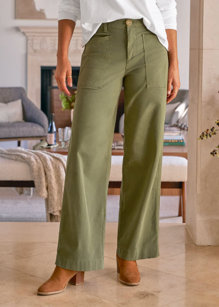Frank & Eileen | Limerick Wide-Leg Pant | Italian Peached Twill