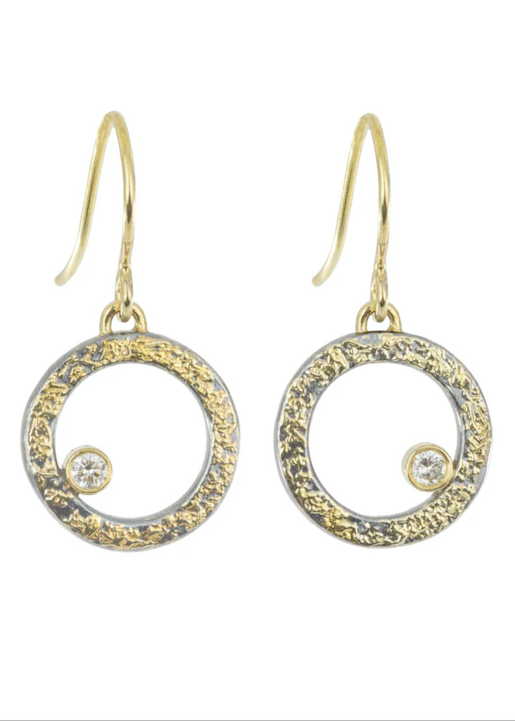 Kate Maller | Dusted + Diamond Orb Earrings