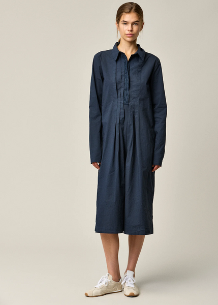 定価16.5万 KristenseN DU NORD / Shirt Dress Kristensen du Nord | Cotton Stretch Pleated Dress | Notte - The