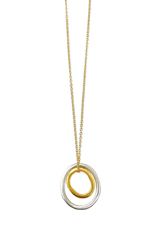 Philippa Roberts | Two Small Ovals Necklace - SS/Vermeil