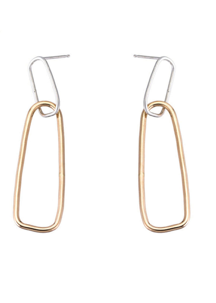 Colleen Mauer Designs | Interlocking Rectangle Post Earrings
