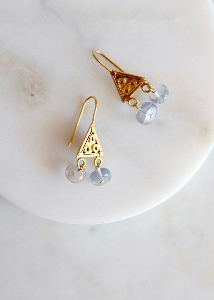 18k Aquamarine Earrings