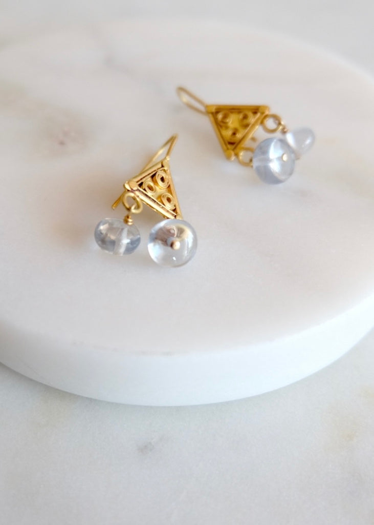 18k Aquamarine Earrings