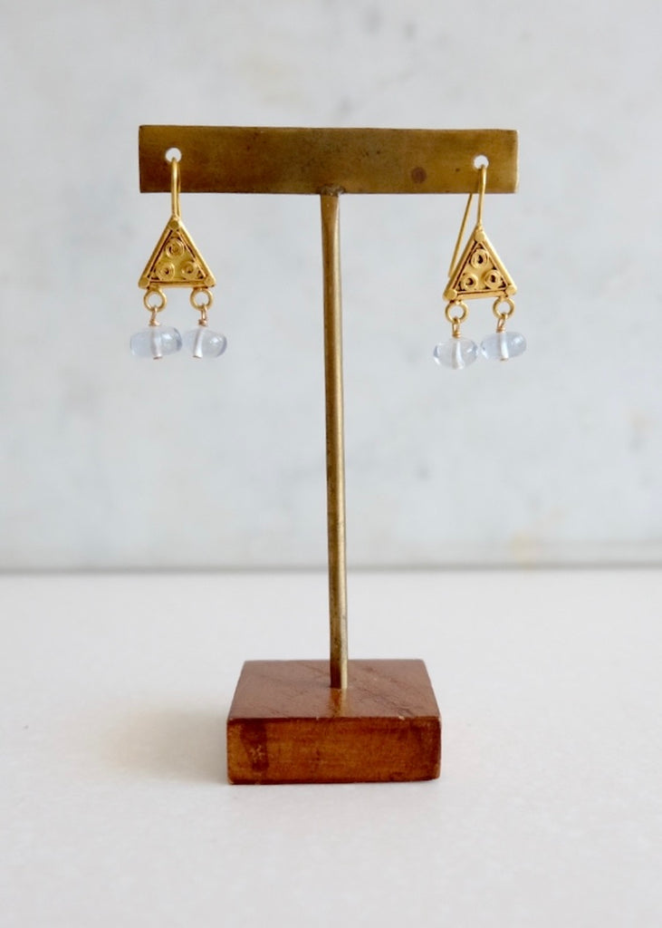 18k Aquamarine Earrings