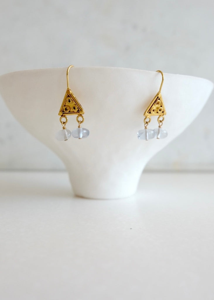 18k Aquamarine Earrings