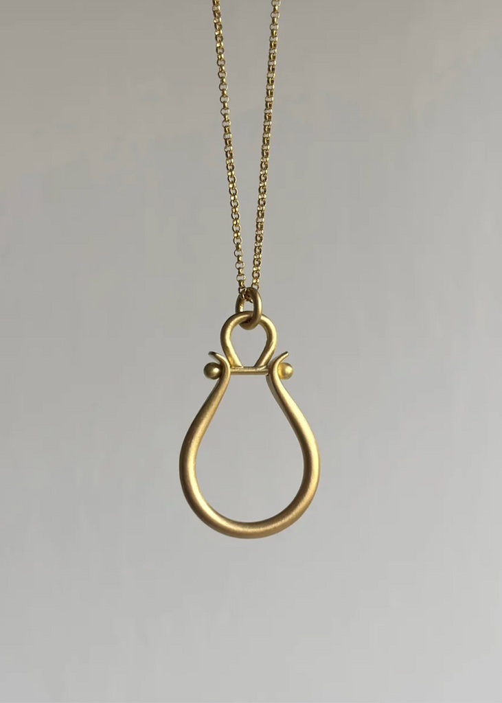 Monika Krol | 18k Gold Medium Lyre Necklace | 18"