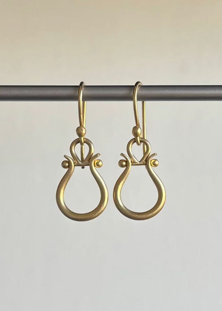 Monika Krol | 18k Gold Small Lyre Earrings