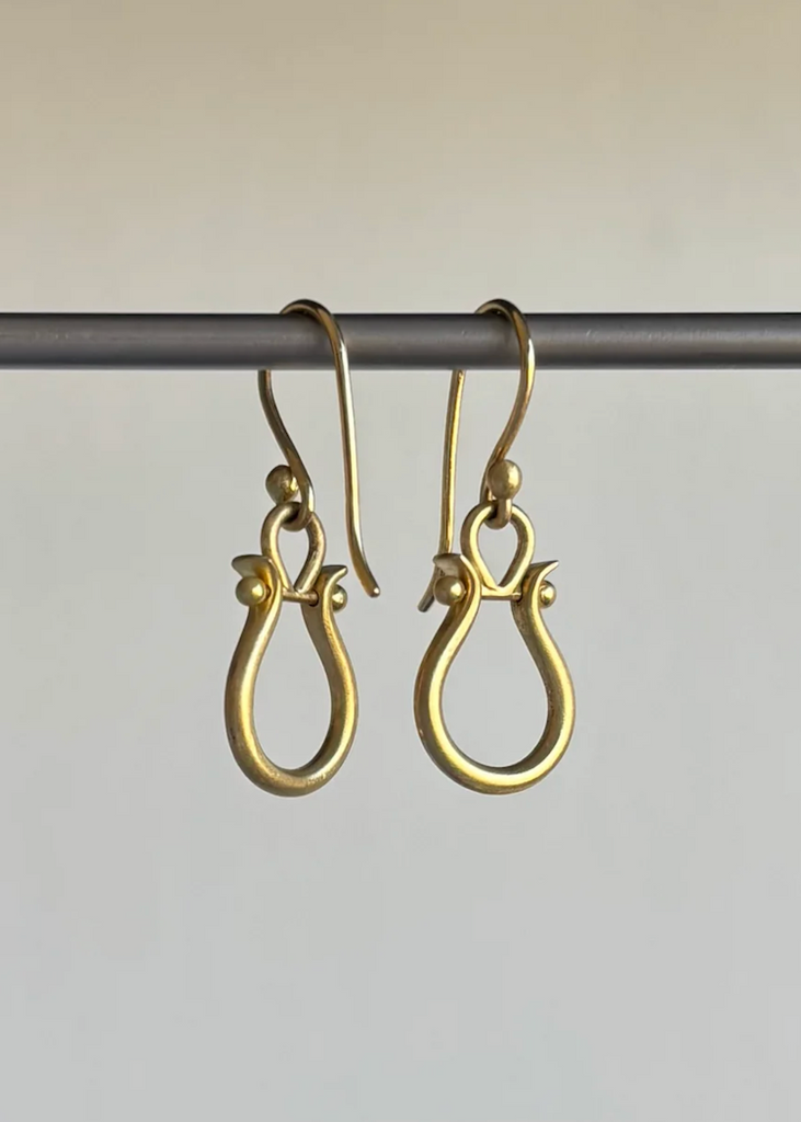 Monika Krol | 18k Gold Small Lyre Earrings