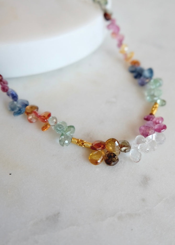 18k Multi-Colored Sapphire Necklace