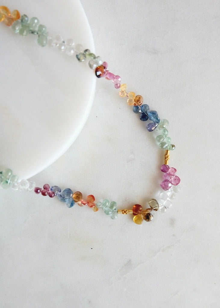 18k Multi-Colored Sapphire Necklace