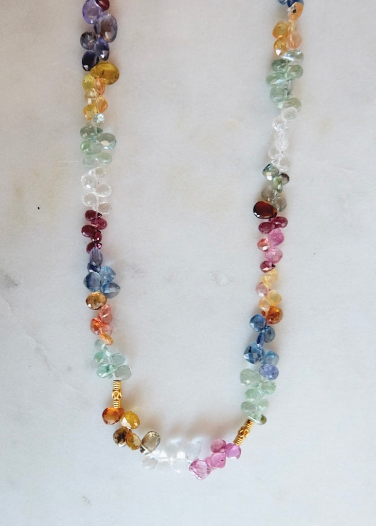 18k Multi-Colored Sapphire Necklace