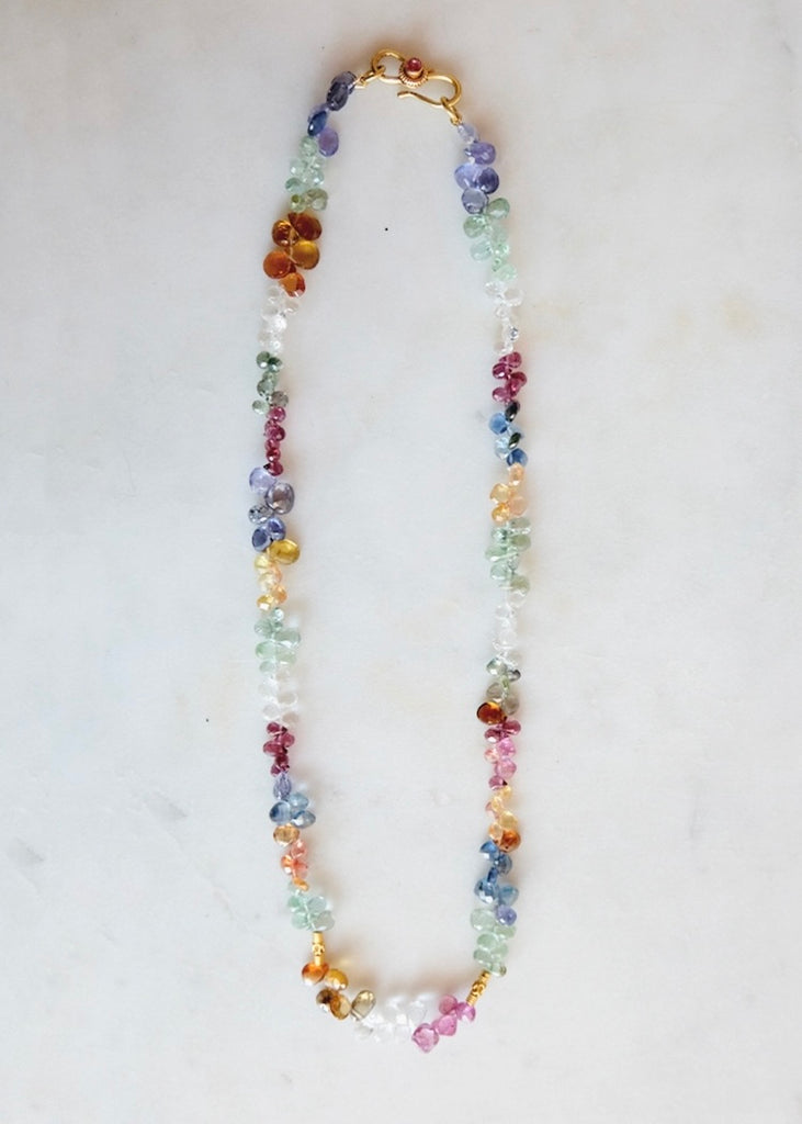 18k Multi-Colored Sapphire Necklace
