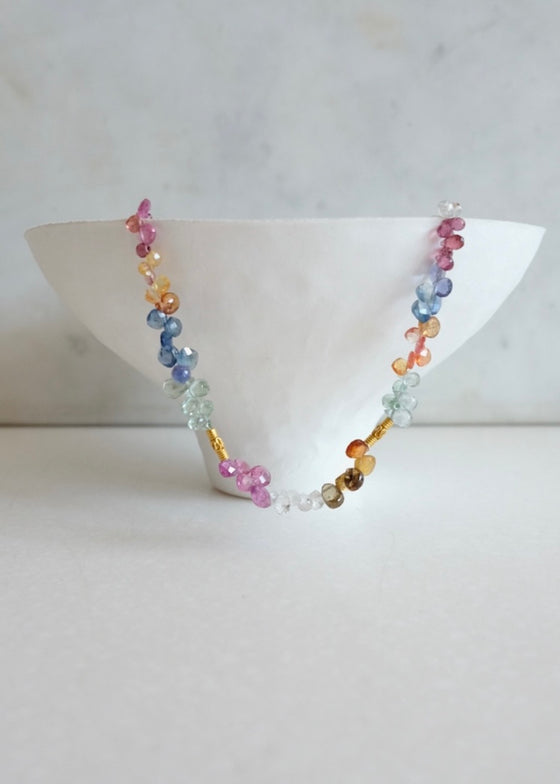 18k Multi-Colored Sapphire Necklace