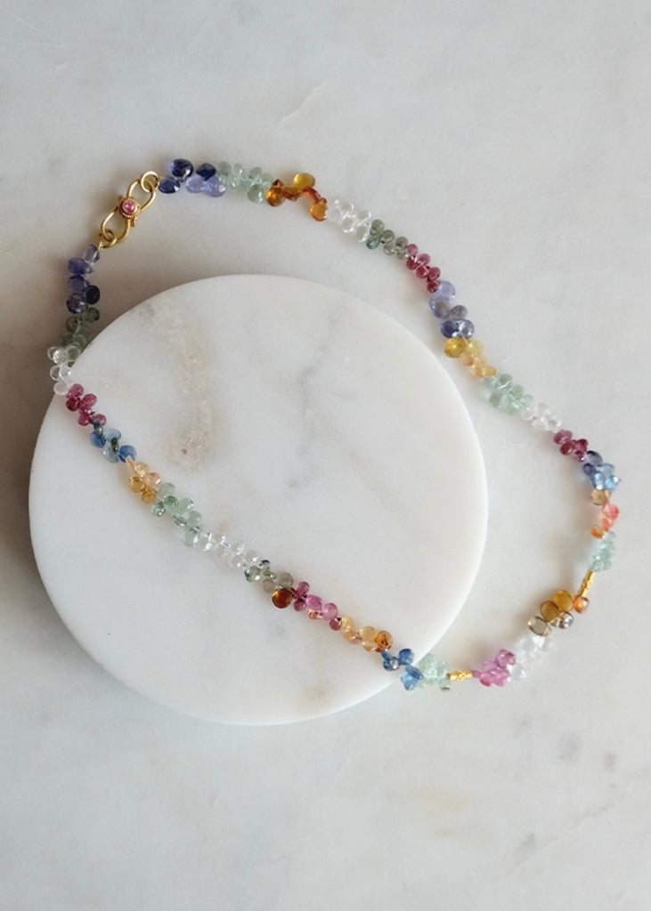 18k Multi-Colored Sapphire Necklace