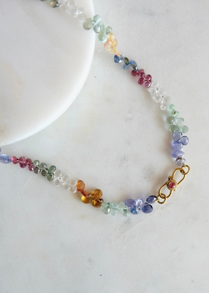 18k Multi-Colored Sapphire Necklace