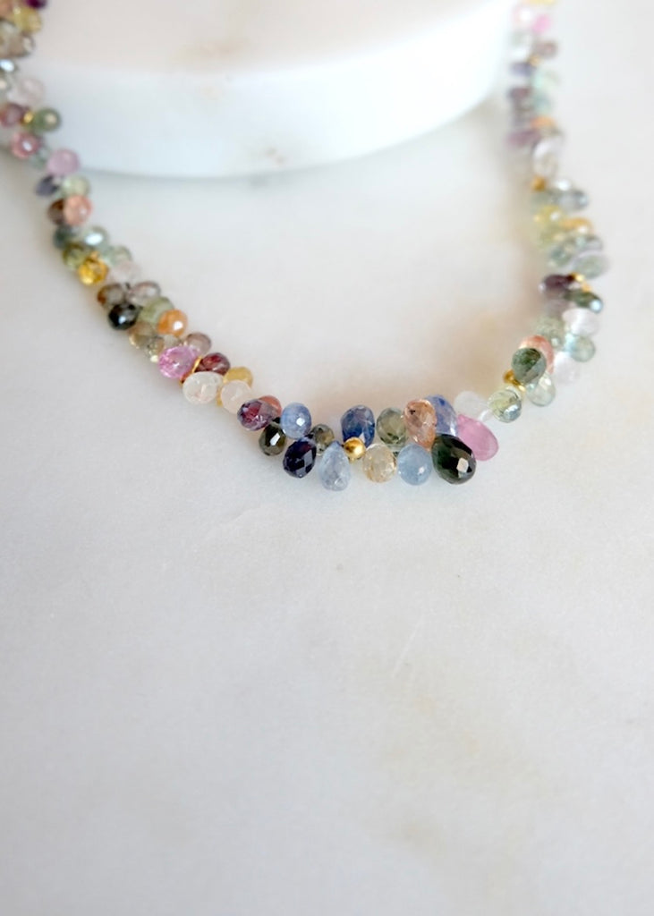 18k Multicolored Sapphire Choker
