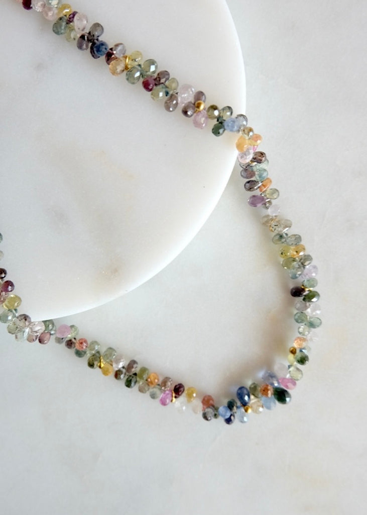 18k Multicolored Sapphire Choker