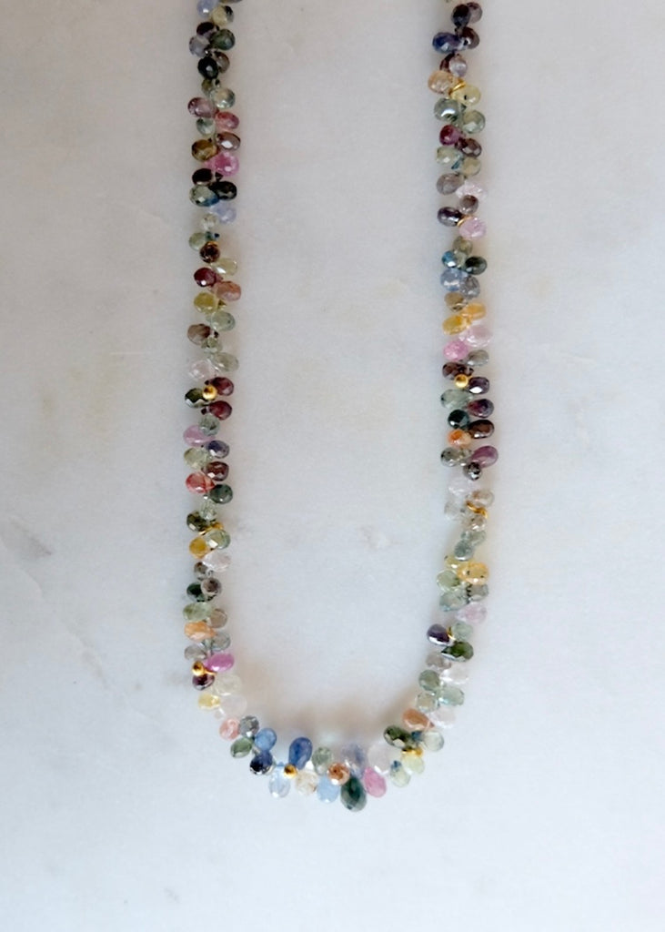 18k Multicolored Sapphire Choker