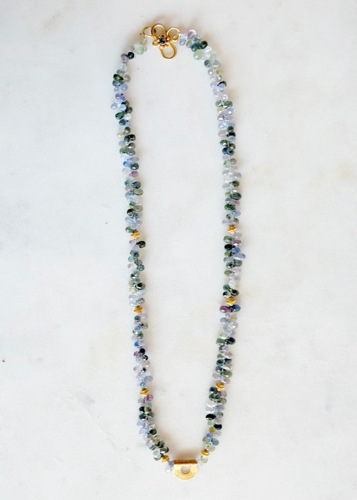18k Multicolored Sapphire Necklace