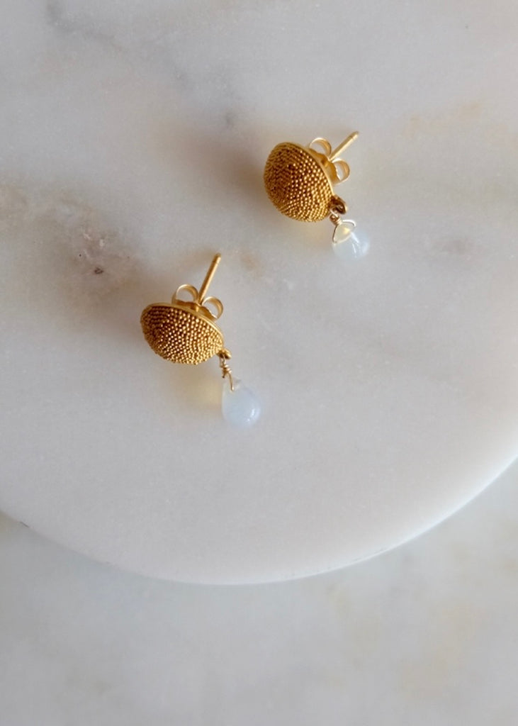18k Opal Drop Earrings