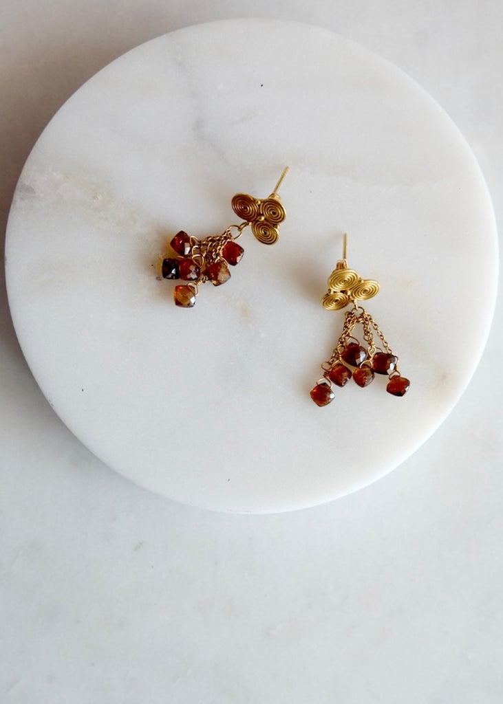 18k Topaz Earrings
