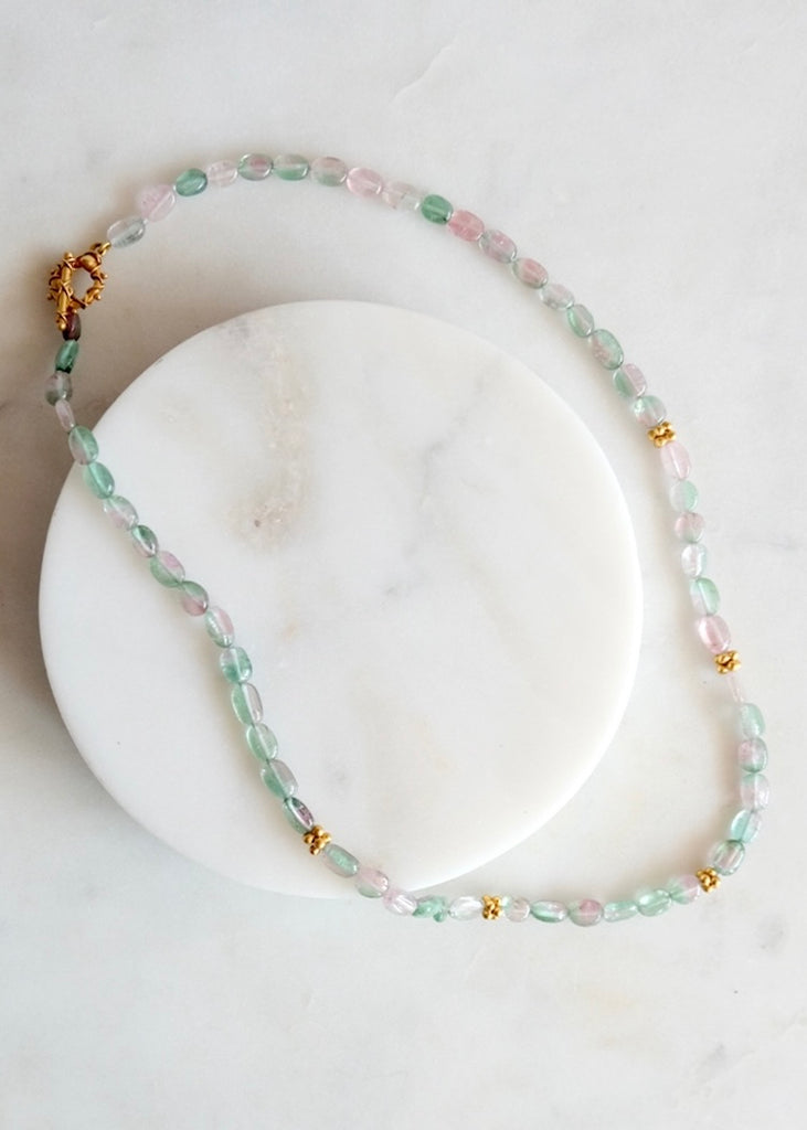 18k Watermelon Tourmaline Necklace