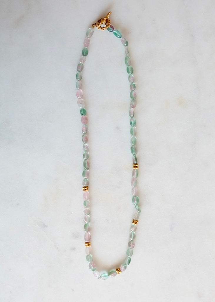 18k Watermelon Tourmaline Necklace