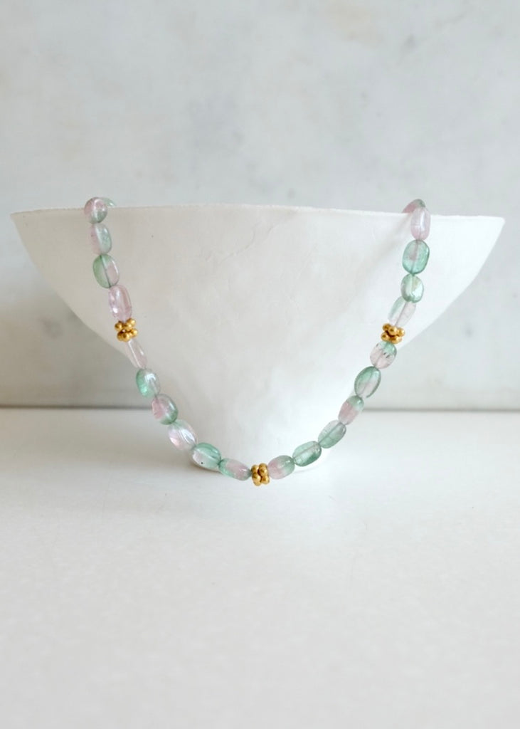 18k Watermelon Tourmaline Necklace