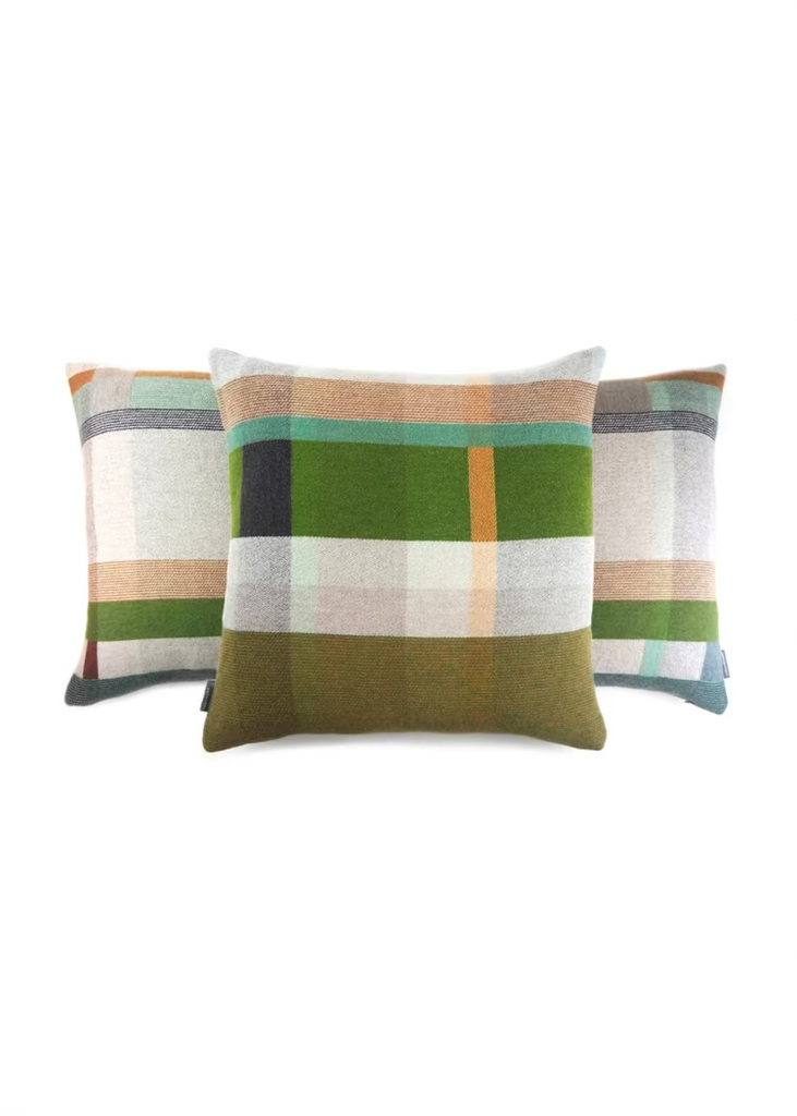 Wallace + Sewell | Stefano Block Cushion Cover | Mid Green