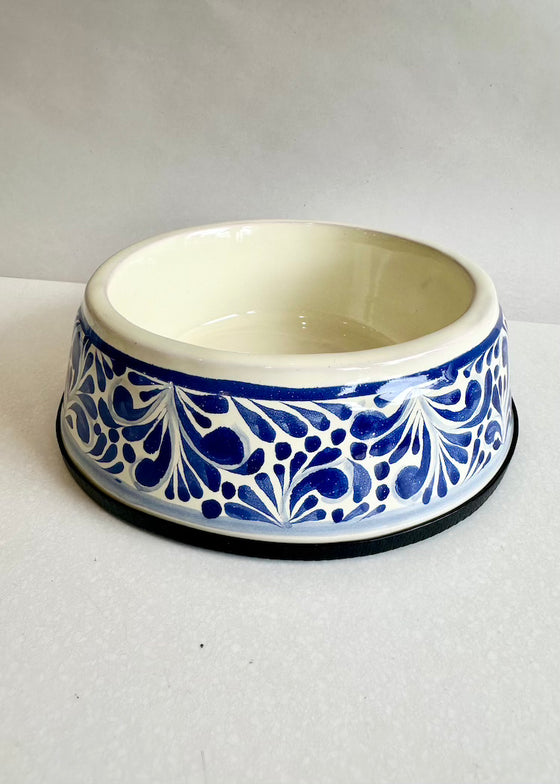 Small Dog Bowl | Blue + White