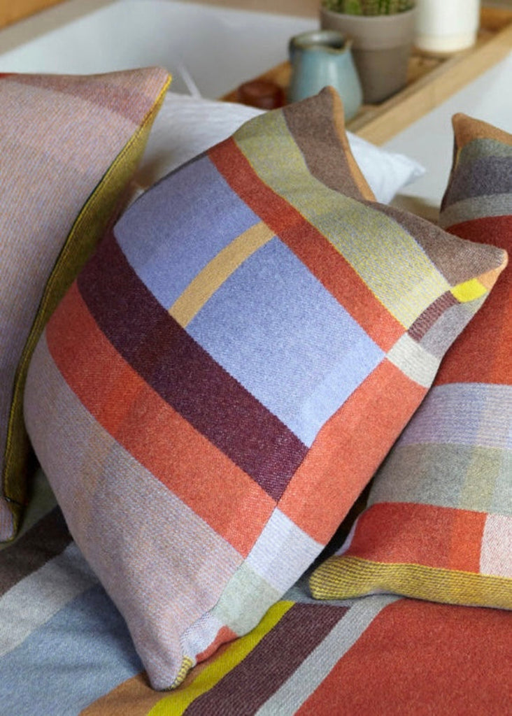 Wallace + Sewell | Cecil Block Cushion Cover | Peach