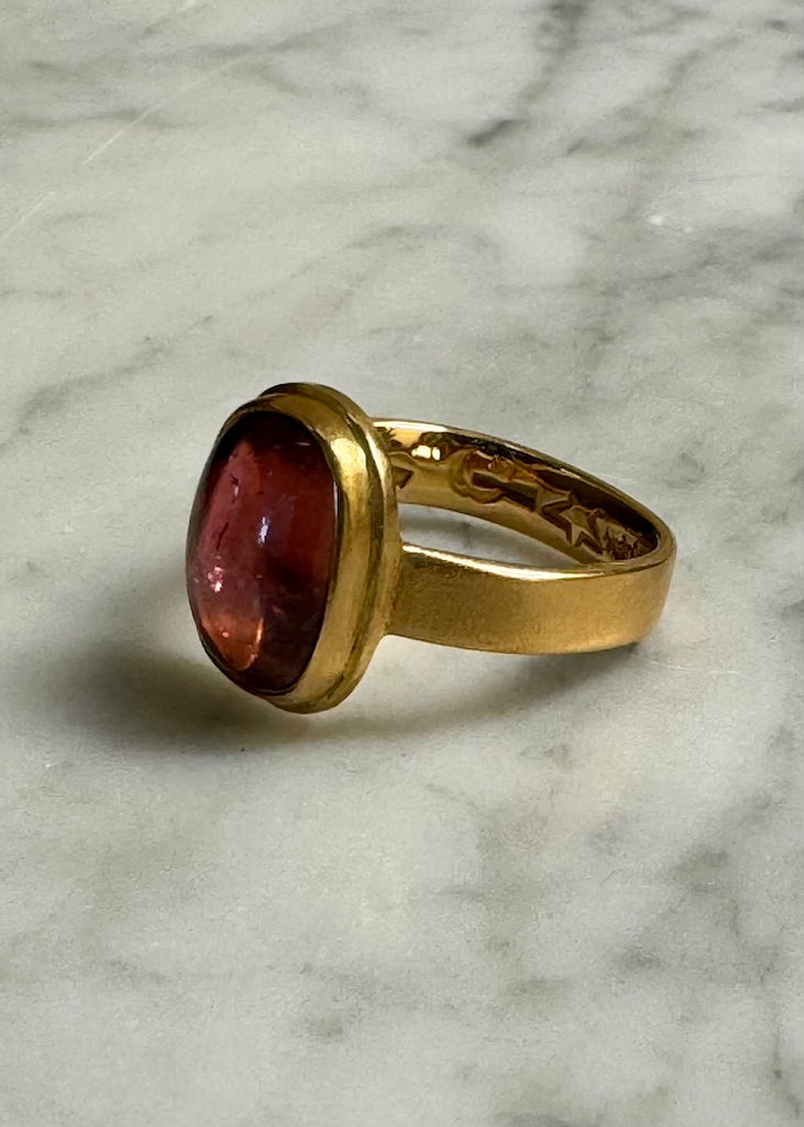 4.1ct Oval Pink Tourmaline Ring