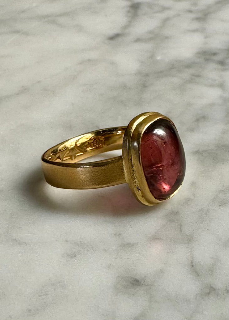 4.1ct Oval Pink Tourmaline Ring