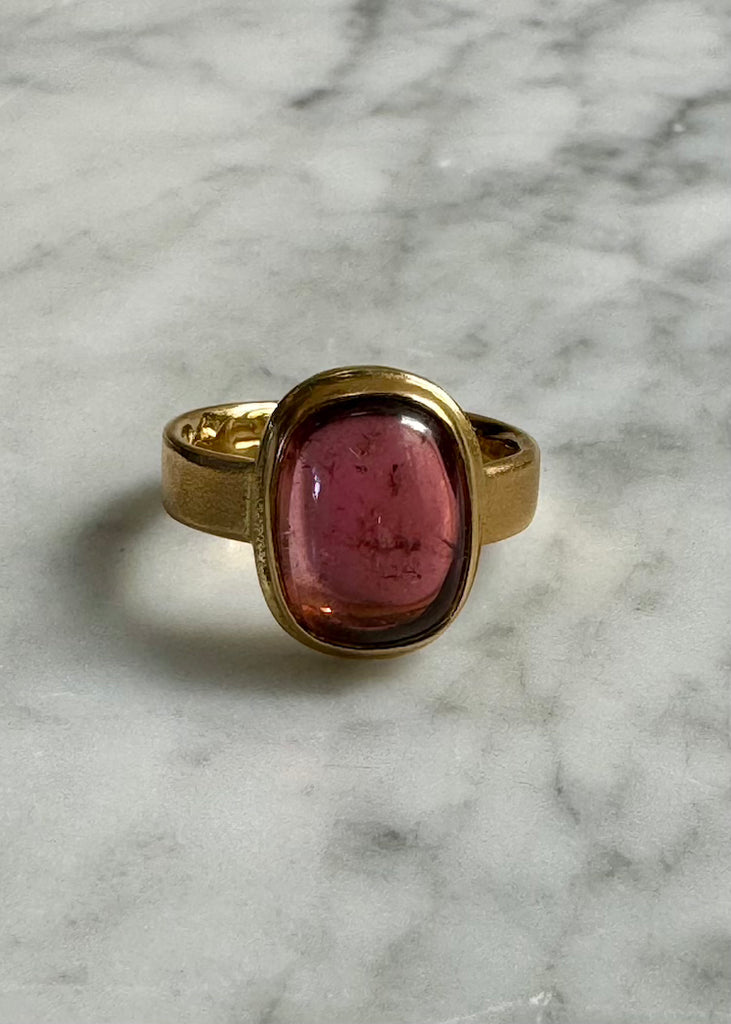 4.1ct Oval Pink Tourmaline Ring