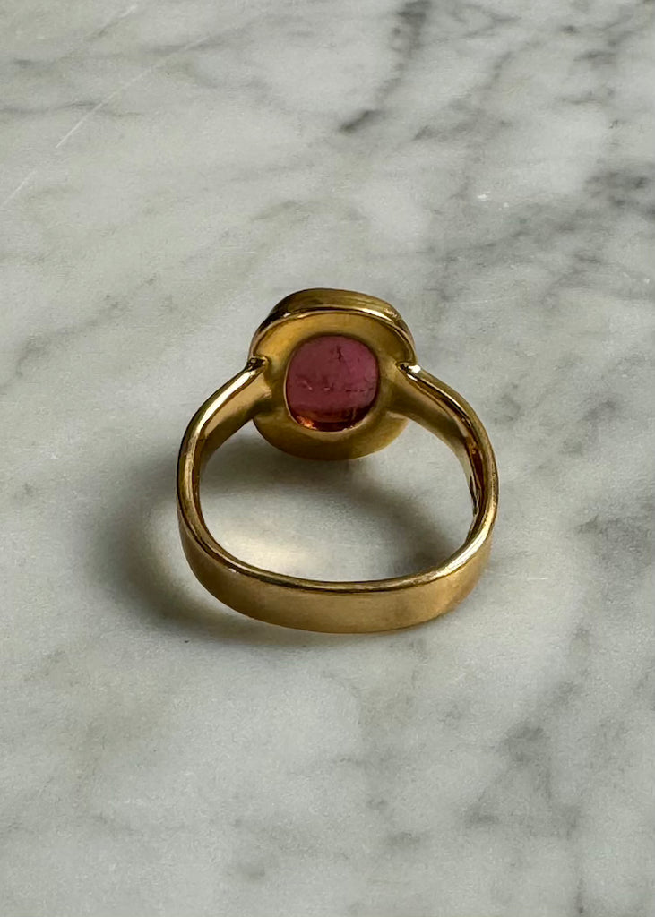 4.1ct Oval Pink Tourmaline Ring