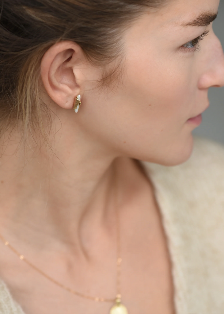 8.6.4. Design | Small Brass + Pearl Studs