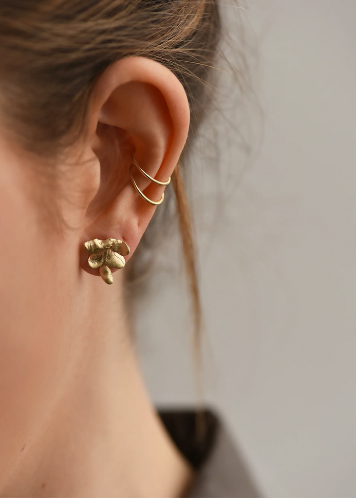8.6.4. Design | Small Leaf Studs | Brass