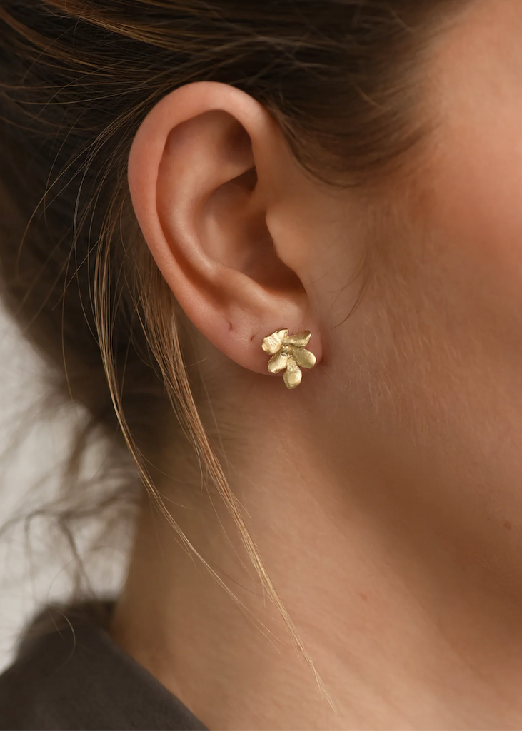 8.6.4. Design | Small Leaf Studs | Brass