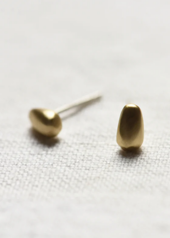 8.6.4. Design | Small Raindrop Studs | Brass