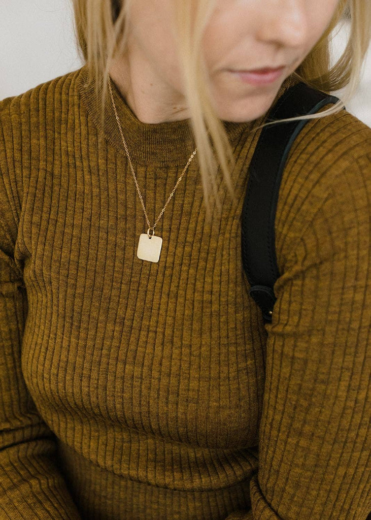 ABBY ALLEY | Square Pendant Necklace