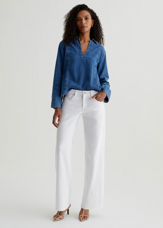 AG | Adria Low-Rise Wide Leg | Gallery White