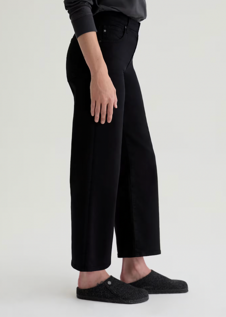 AG | Saige Wide Leg Crop | Super Black