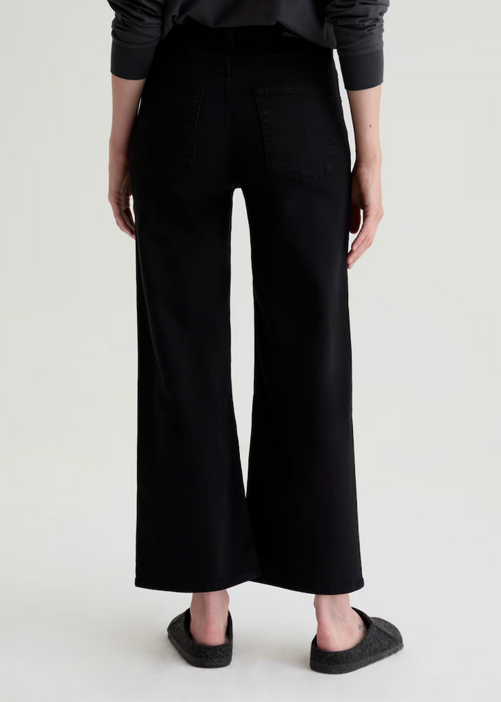 AG | Saige Wide Leg Crop | Super Black