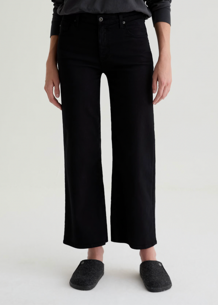 AG | Saige Wide Leg Crop | Super Black