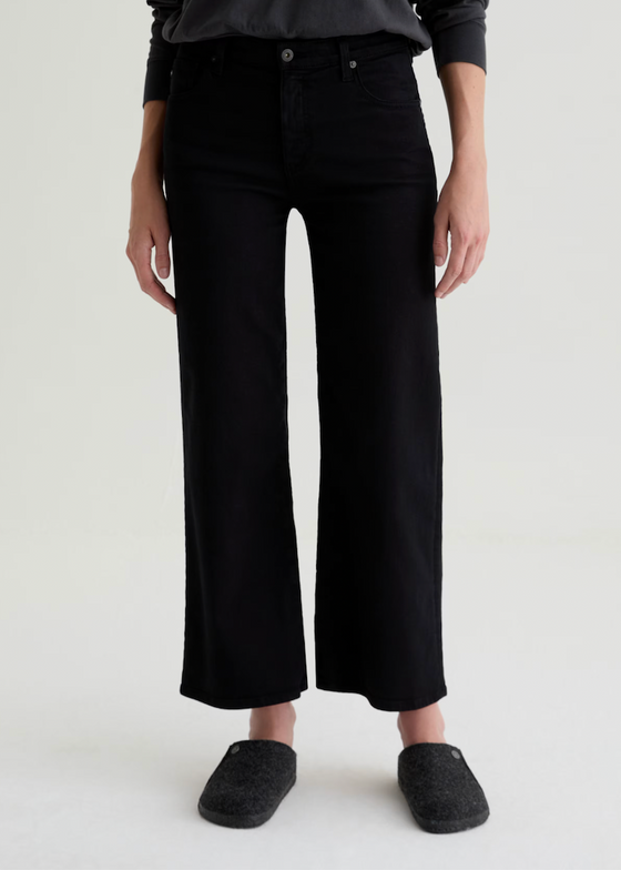 AG | Saige Wide Leg Crop | Super Black