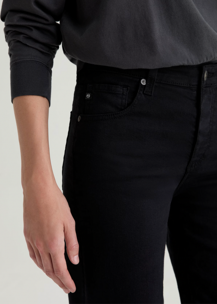 AG | Saige Wide Leg Crop | Super Black