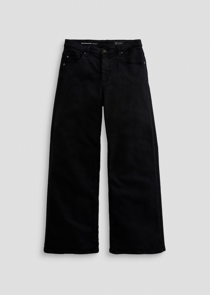 AG | Saige Wide Leg Crop | Super Black