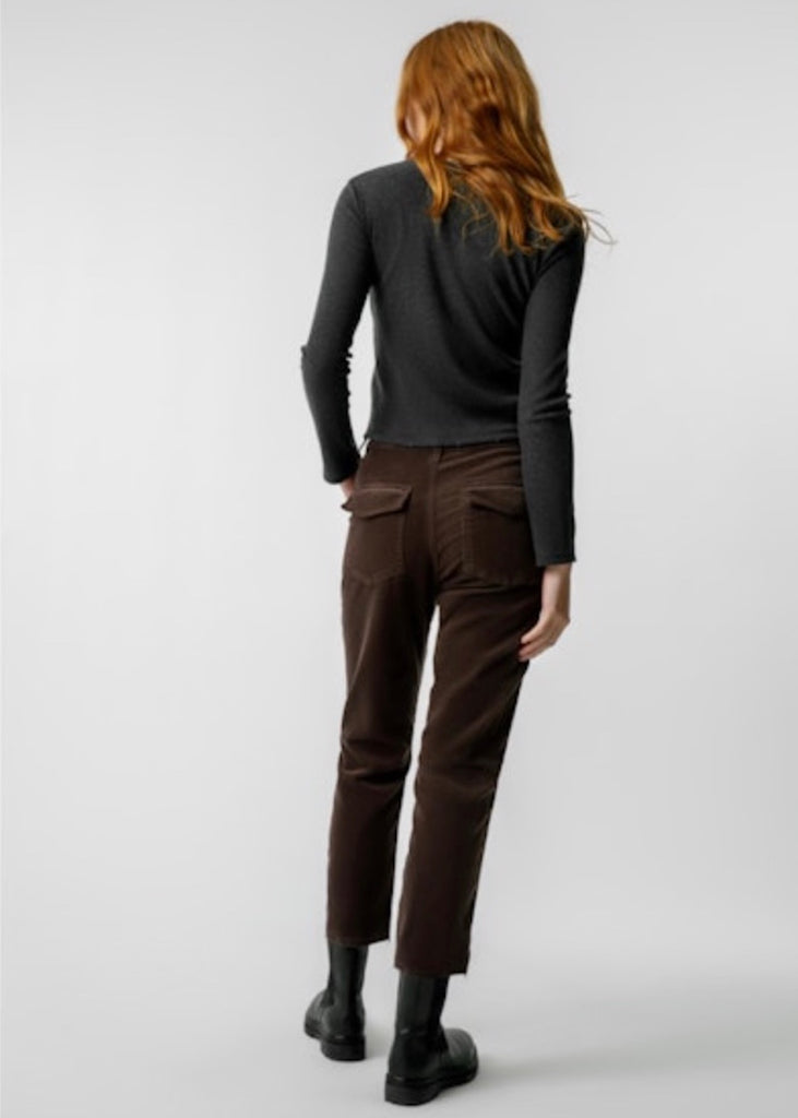 AMO Denim | Corduroy Easy Army Trouser in Espresso